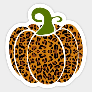 Cheetah Print Pumpkin Sticker